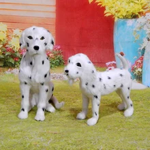 large Dalmatian hard model spotted dog polyethylene furs handicraft Figurines Miniatures home decoration toy gift a2891