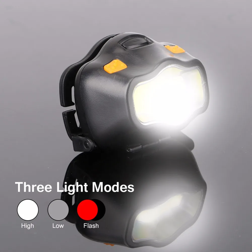 3 режима Мини Водонепроницаемый COB светодиодный налобный фонарь 800Lm красный Предупреждение ющий безопасный головной светильник для кемпинга вспышка светильник фронтальный налобный светильник фонарь лампа AAA