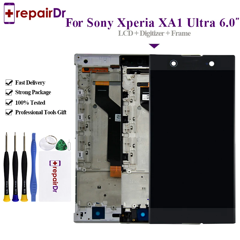 

For Sony Xperia XA1 Ultra G3221 G3212 G3223 G3226 Lcd Display Touch Screen Digitizer Assembly with frame For Sony XA1 Ultra LCD