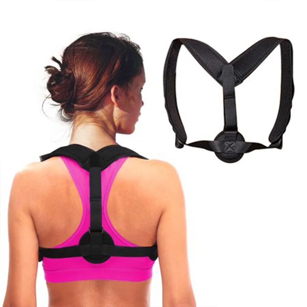 

Adjustable Back Brace Upper Back Pain Relief Posture Corrector Body Shaper Shoulder Support Belt for Adult Kids School & Office