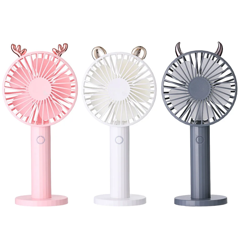 Portable Handheld USB Fan Cooler Portable Rechargeable Mini Fan Handy Small Desk Desktop USB Cooling Fan With Mirror For Home