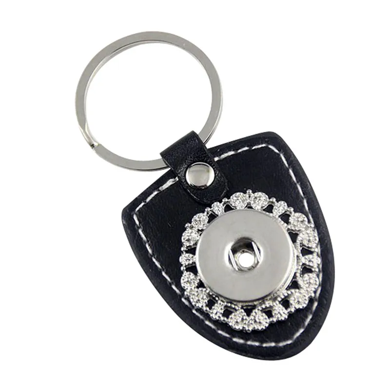 SK18 Newest Design Silver Plated Keychain Keyring Key Snap Button
