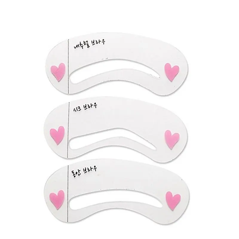

1set/lot 3Style Eyebrow Drawing Card Mini Eye Brow Class Guide Grooming Shaping Assistant Shape Frame