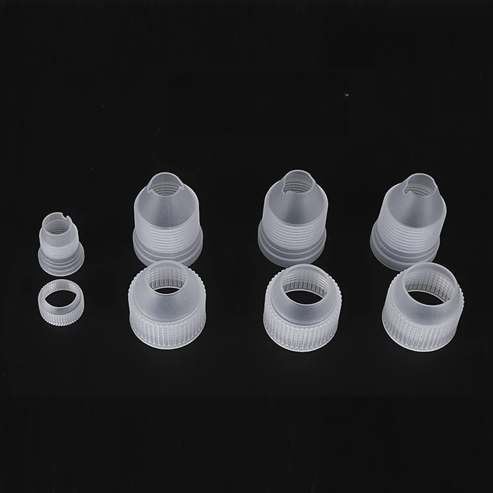 

10pcs Plastic Clear Icing Piping Bag Cream Nozzle Converter Cream Coupler Pastry Nozzles Adaptor Cup Baking Cake Decorating Tool