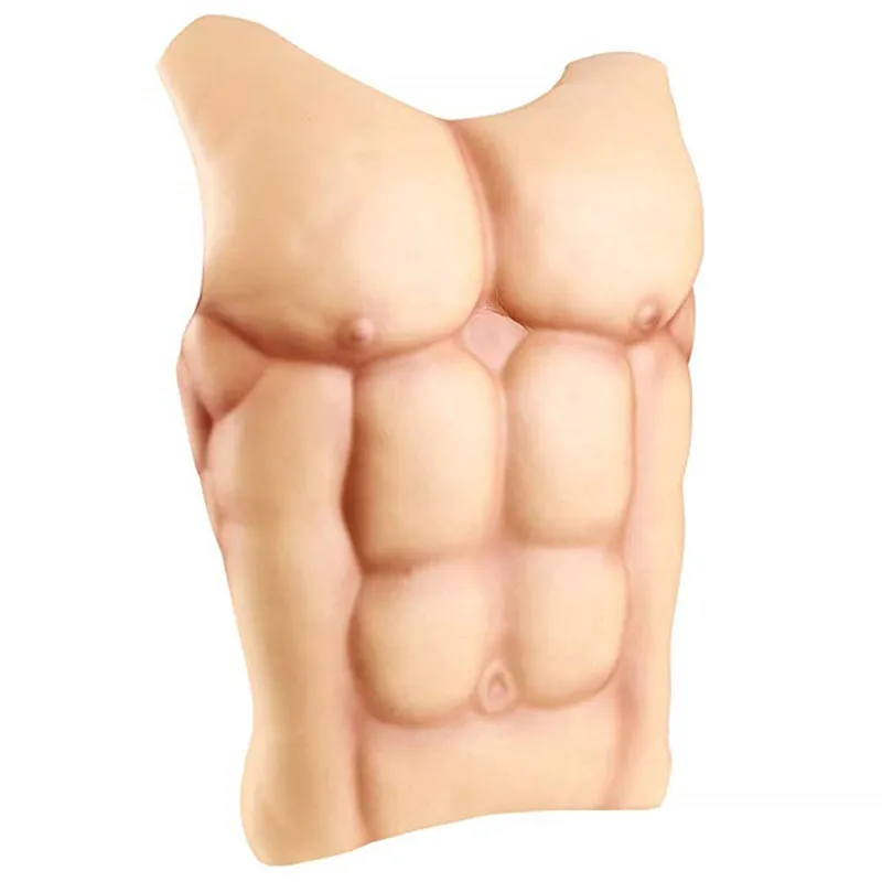 Fake Muscle Chritmas Props Cosplay Makeup Halloween Masquerade Ches Costume Funny Chest (1)