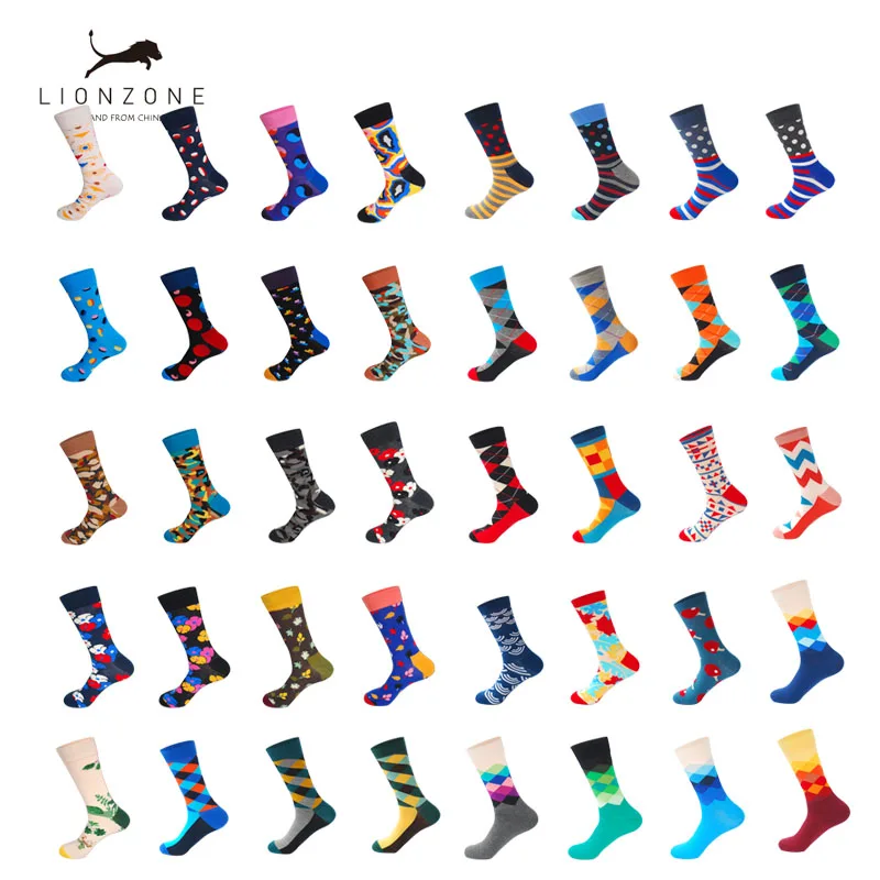 Брендовые качественные индивидуальные Дизайн Happy Socks Для мужчин/Для женщин носки контакт с клиентом Услуги перед заказом