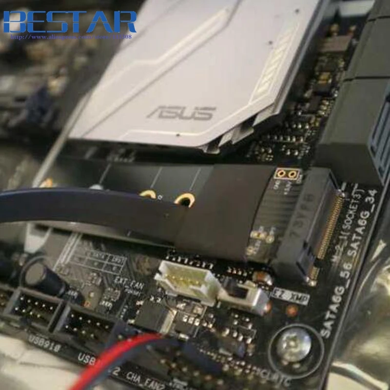 M2 NVMe To pcie 3.0 x1 x16 Graphics card Extension cable 25cm 35cm 45cm 55cm 1ft 2ft , M.2 NGFF PCI-E x1 Elbow Gen3.0 8Gbps