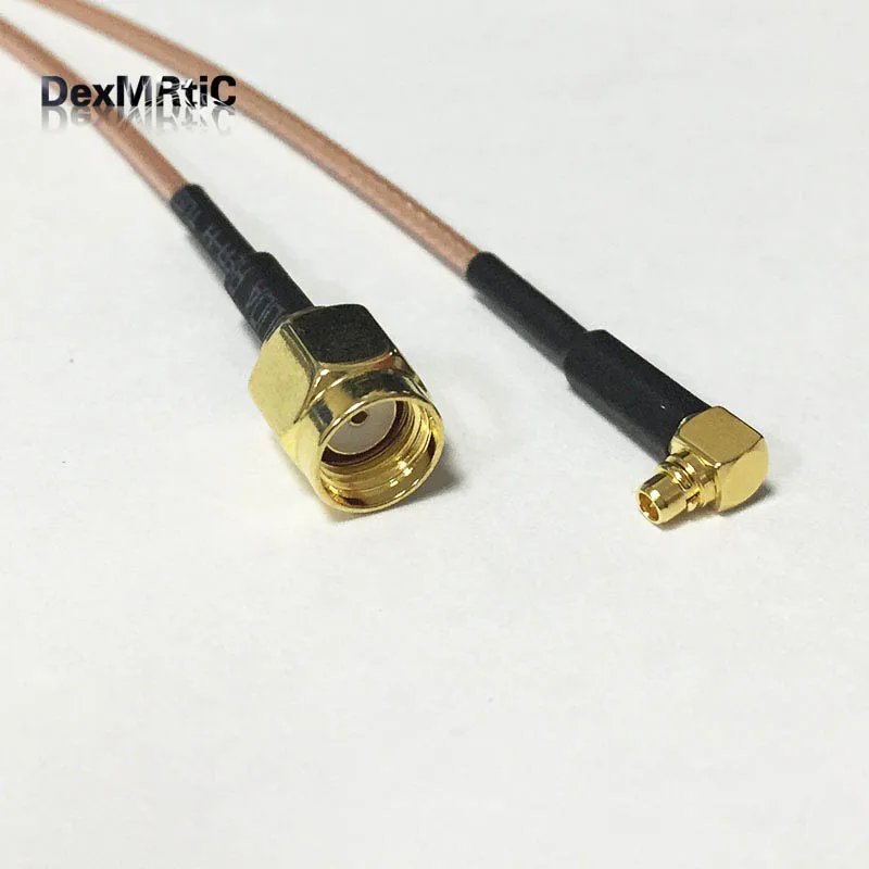 

1PC New RP-SMA Male Plug (female pin) Switch MMCX Male Right Angle cable adapter RG178 Wholesale 15CM 6" for wifi router