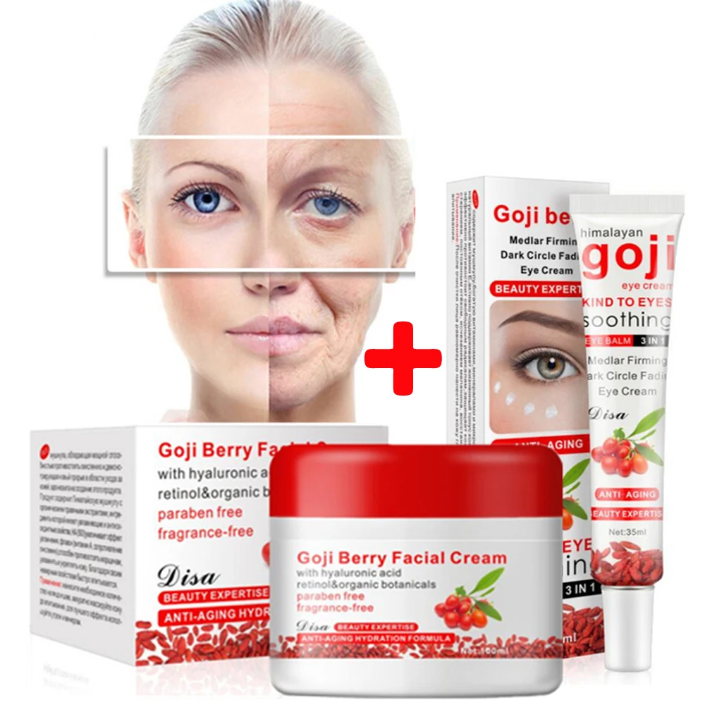 

Goji Cream Whitening face cream Serum for face Anti-wrinkle cream Moisturizer for the face + eye mask patches for the eye