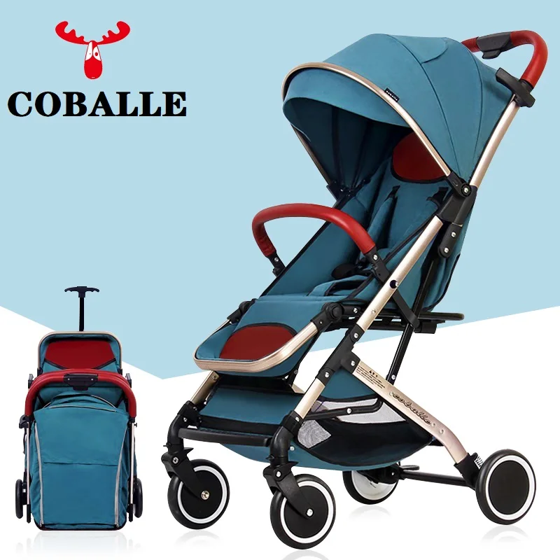 

Baby Stroller 2 in 1 can sit or lie Plane Lightweight Portable Travelling Pram high landscape Children Pushchair 4 seasons