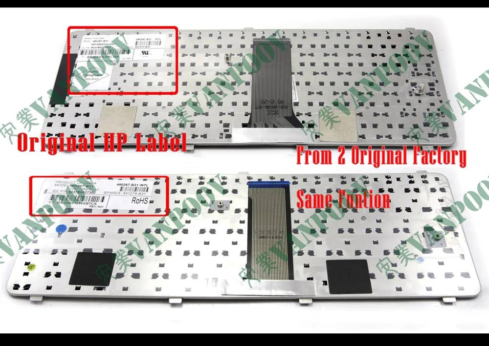 Клавиатура для ноутбука HP Compaq 6530s 6730s 6531s 6731s 6535s 6735s US 490267 B31 491274 V061126BS1|keyboard for hp|notebook