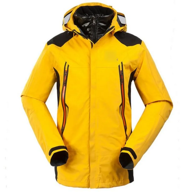 

Men Ski Jacket Winter Snowboard Suit Hombre Outdoor Warm Waterproof Breathable Clothes Hooded Inner Down Jacket Windbreaker