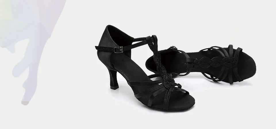 Alharb новая Сальса Туфли для латинских танцев для Для женщин девочек Танго бальных танцевальные, на высоком каблуке мягкие туфли для танцев 5/7 см Бальные Обувь для танцев