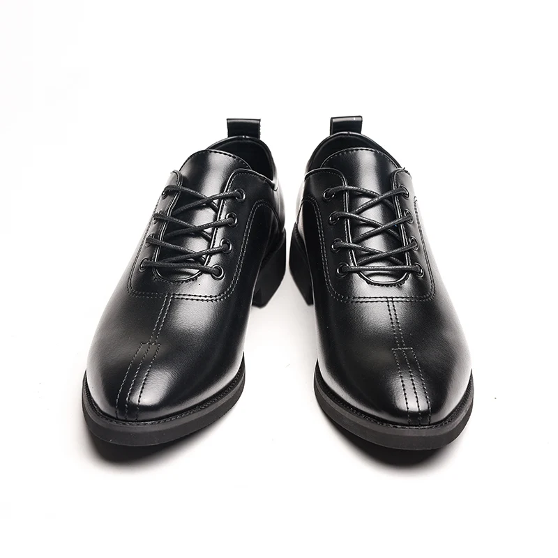 elegant genuine leather formal men shoes italian luxury brand wedding male footwear designer tan work dress oxford shoes for men (12)