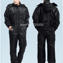 Зимняя рабочая одежда, уплотненный теплый ветрозащитный непромокаемый комбинезон, автомобильная шайба, Униформа, зимняя рабочая одежда для рыбалки