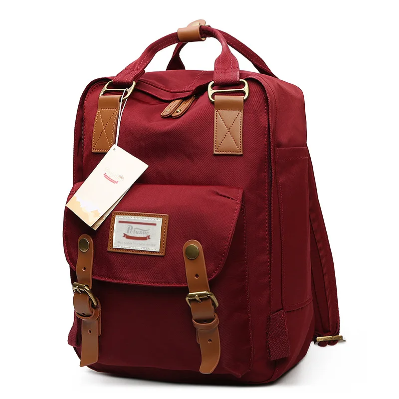 Женский рюкзак, школьная сумка для девочек, женская модная популярная задняя Сумка, нейлоновая однотонная дизайнерская сумка в стиле пэчворк, дорожная сумка, чехол для ноутбука, повседневное использование - Цвет: 4