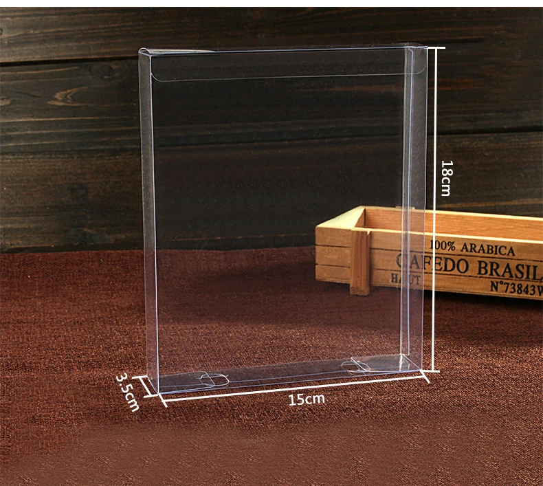 

20pcs 3.5*15*18cm Wedding PVC Box Clear Gift Craft Cosmetic Display Box Small Jewelry Packing Holder Transparent Plastic Box