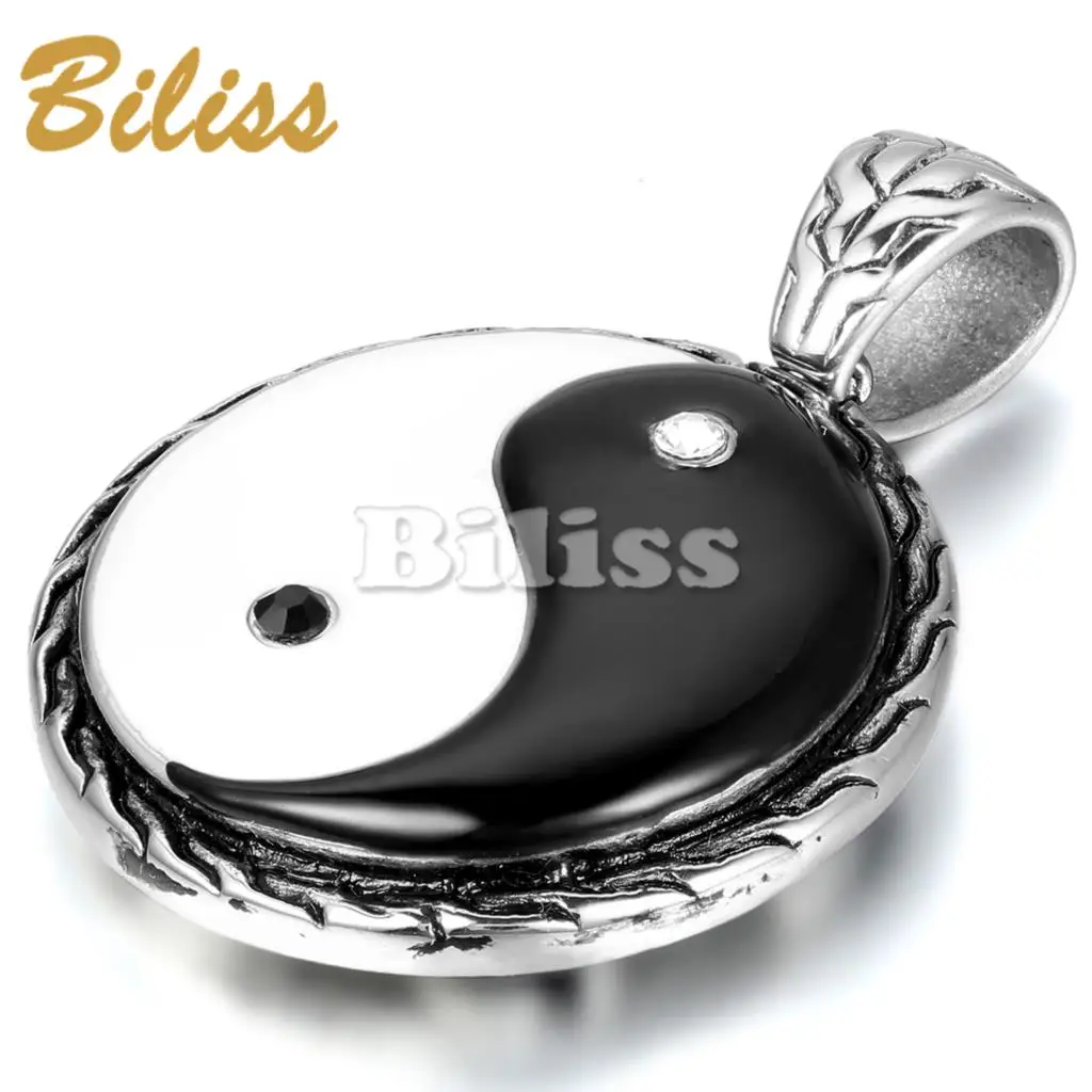 

HOT Chinese Mystical Yin Yang Pendant Necklace stainless steel necklaces Bagua pendant New Fashion Men Jewelry