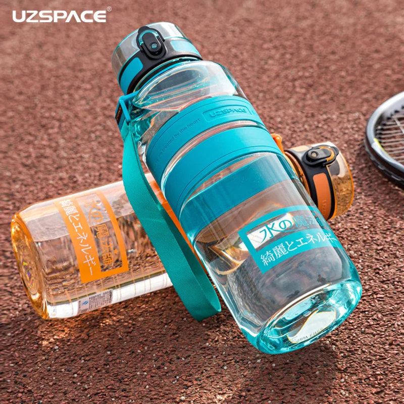 UZSPACE 1500ml Բացասական իոնային ջրային շշերի խնամք Դյուրակիր բացօթյա սպորտային ճանապարհորդություն Հետիոտնի ըմպելիք խմիչք թեյեր էկոլոգիապես մաքուր Tritan (bpa Free)
