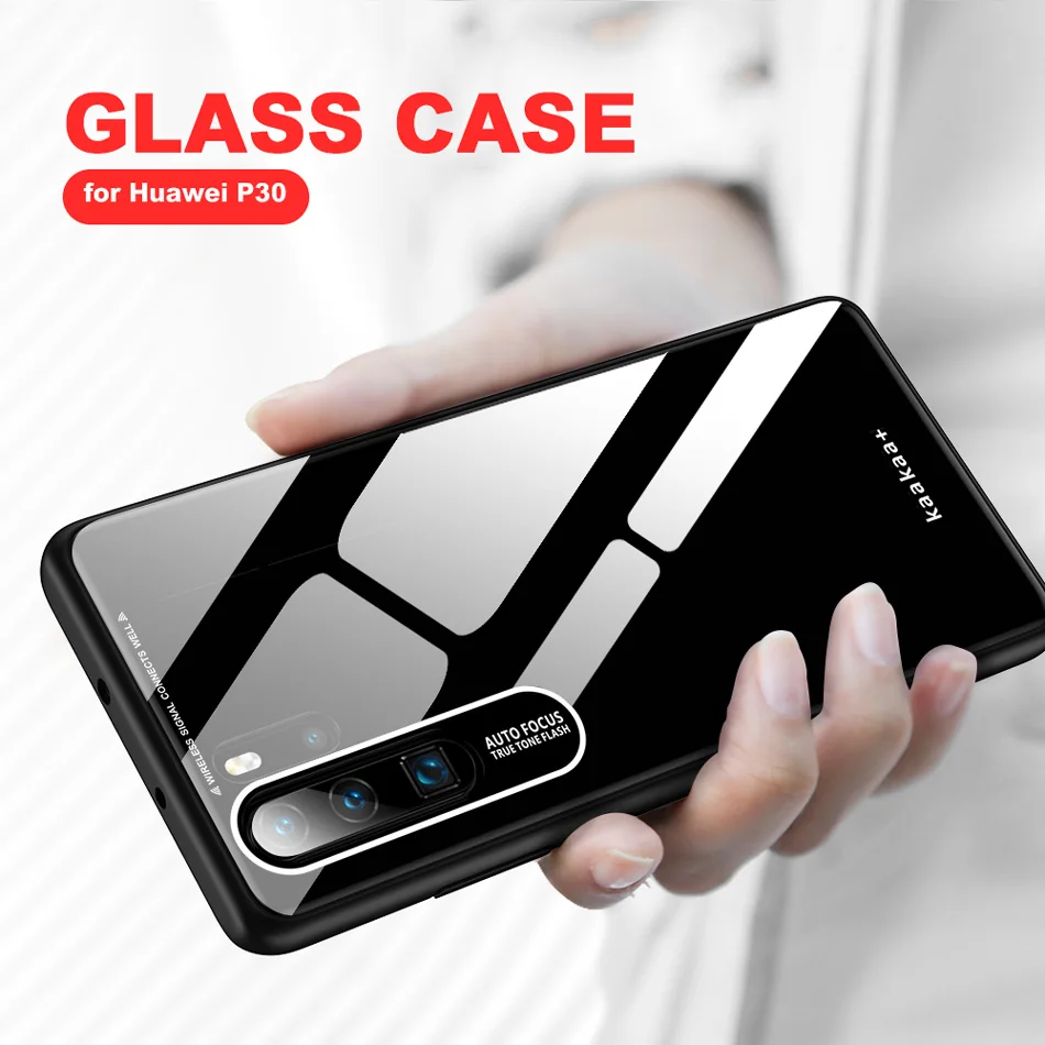 

P30 Leica Lens Case For Huawei P30 Pro Case Luxury Soft TPU Edge Tempered Glass Hard Cover For Huawei P30 Lite Cases Capa
