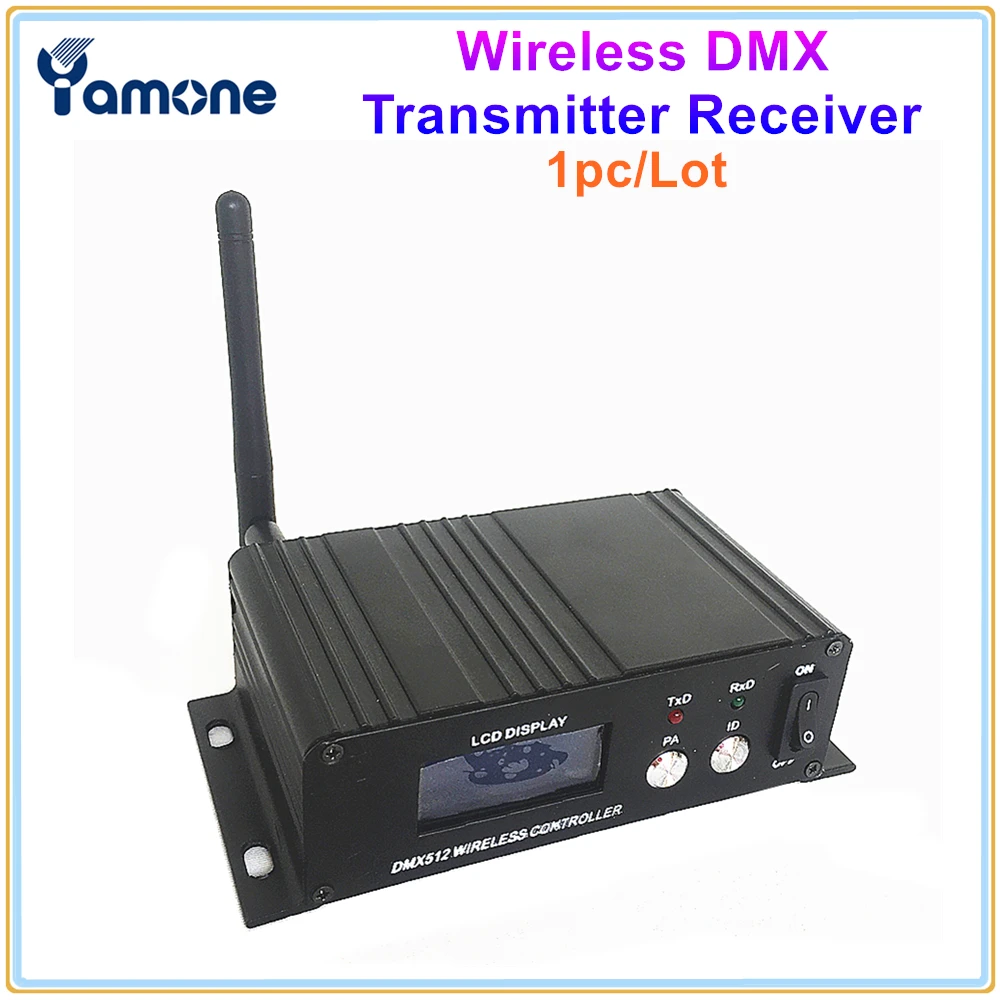 

1pcs/Lot DHL Free 400M Effective Range 2.4G Wireless Receiver Transmitter LCD Display Repeater DMX512 LED Lighting Controller