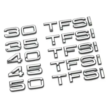 

DIY 30 35 40 45 50 55 FSI TFSI Chrome Zinc Car Styling Emblem Badge Sticker for Audi a4 b6 b7 b8 b5 a6 c5 a3 a5 a1 q3 q5