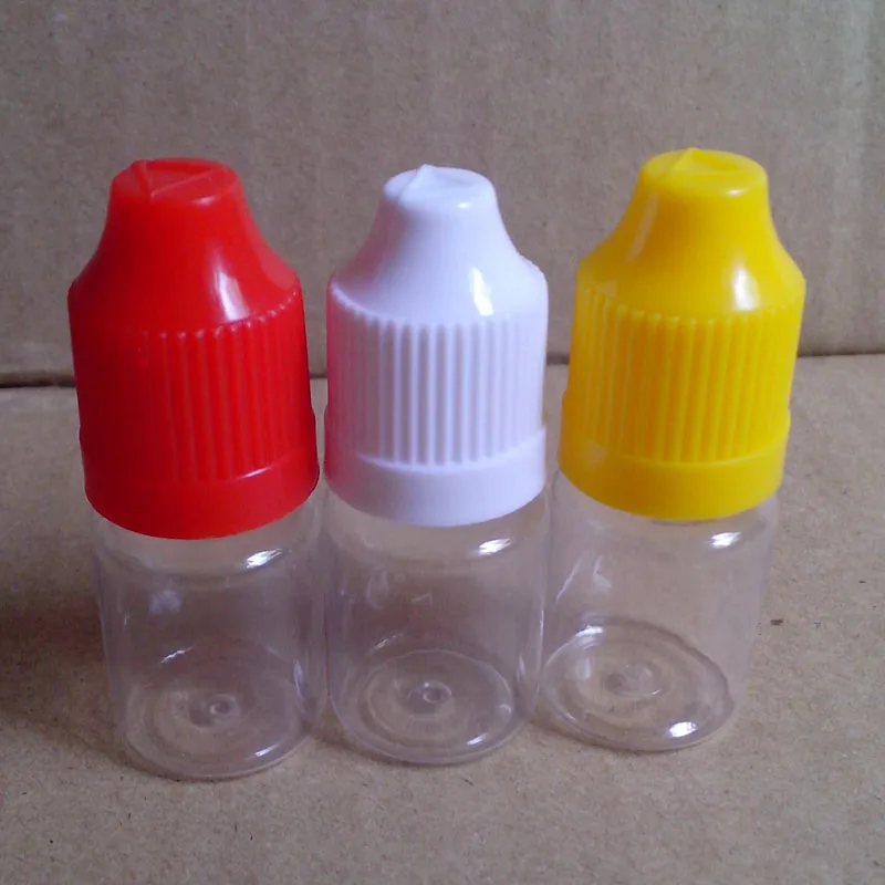 

10pcs 5ml Clear PET Plastic Dropper Bottle E Liquid Empty Bottles With Child Proof Cap Free Shipping