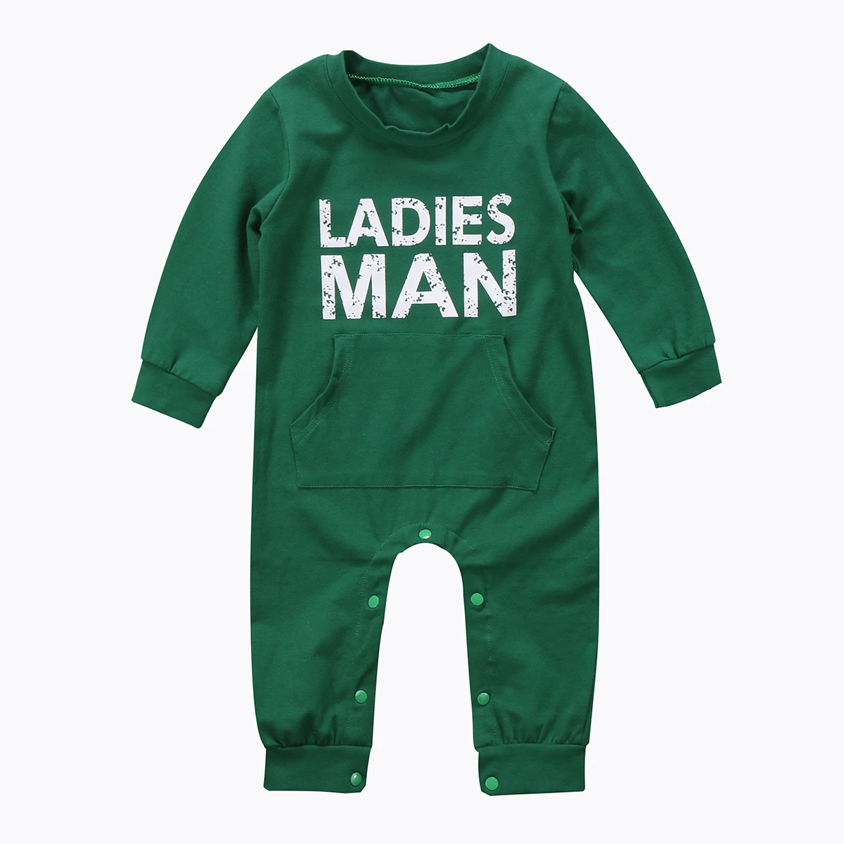 New LADIES MAN Top Baby Kids Boys Green Clothes Newborn Infant Romper