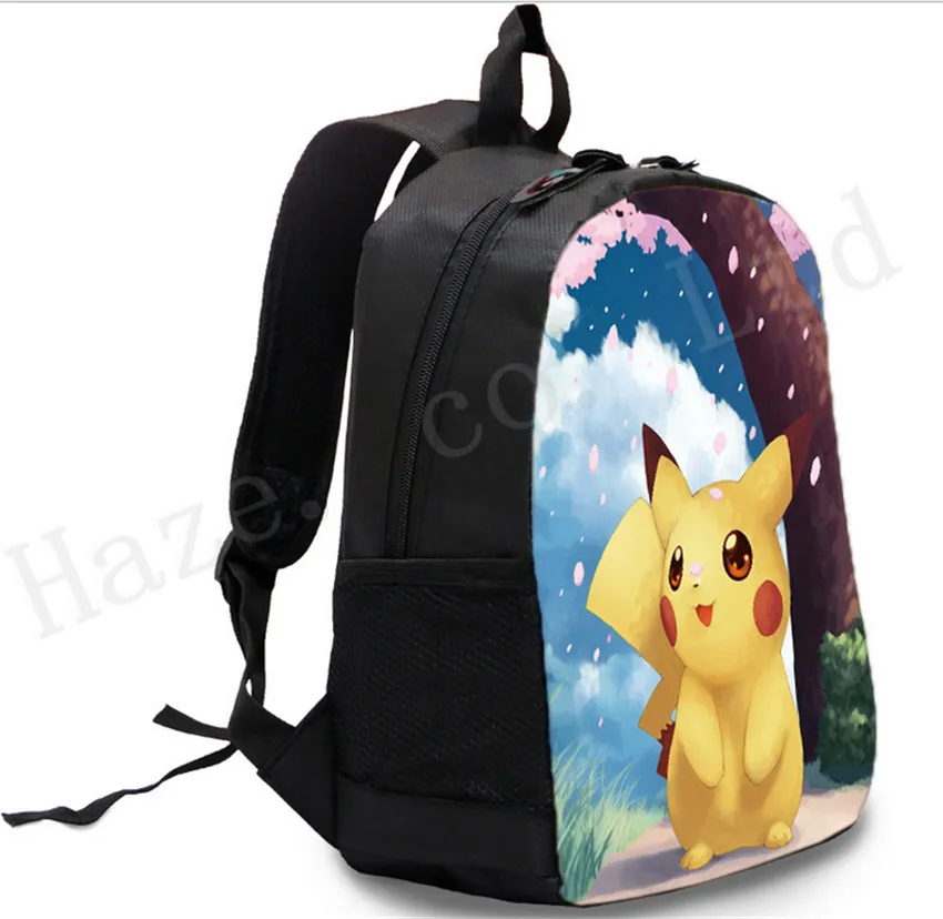 

Pocket Monster Pokmon Pikachu Polyester Backpack Shoulder Bags