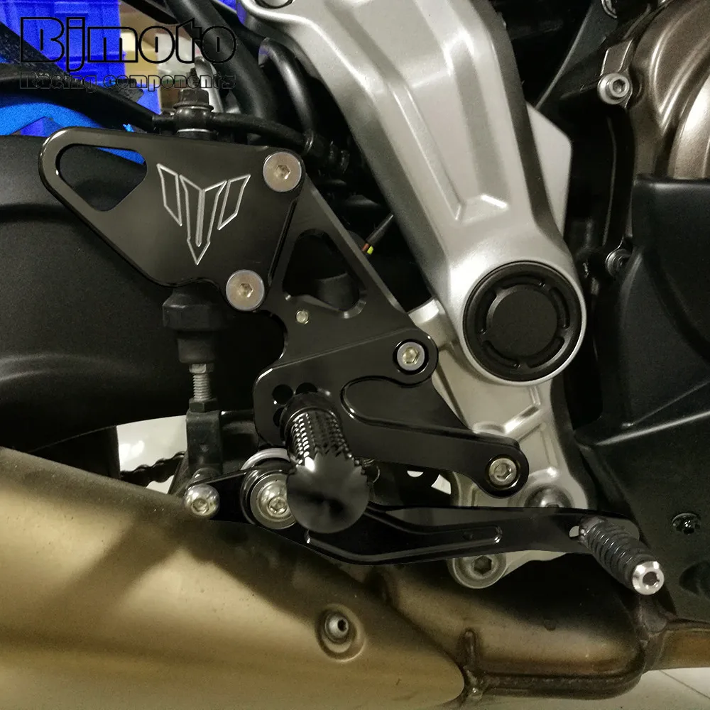 Bjmoto для Yamaha MT07 2013 2014 2015 2016 2017 FZ07 подставка ног мотоцикла CNC заготовка Peg комплект