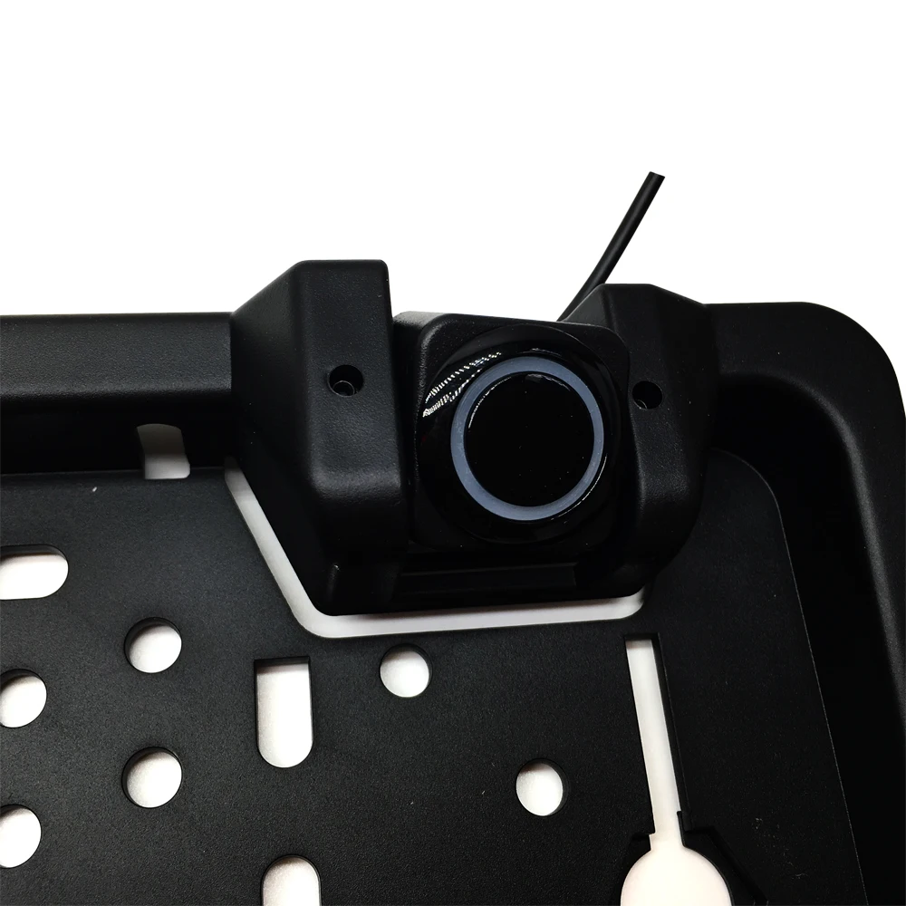 Автомобильная камера заднего вида, европейская Автомобильная рамка для номерного знака, CCD HD, ночное видение, парковочная камера заднего вида с 2 радарными датчиками