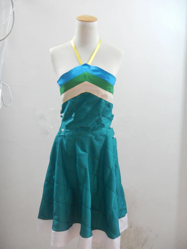 

Fairy Tail Wendy Marvell Cosplay Costume Deep Green Custom Made Dress