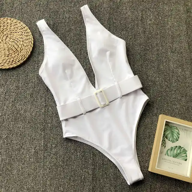 Buy Sexy Girdle One Pieces Swimsuit Women V neck