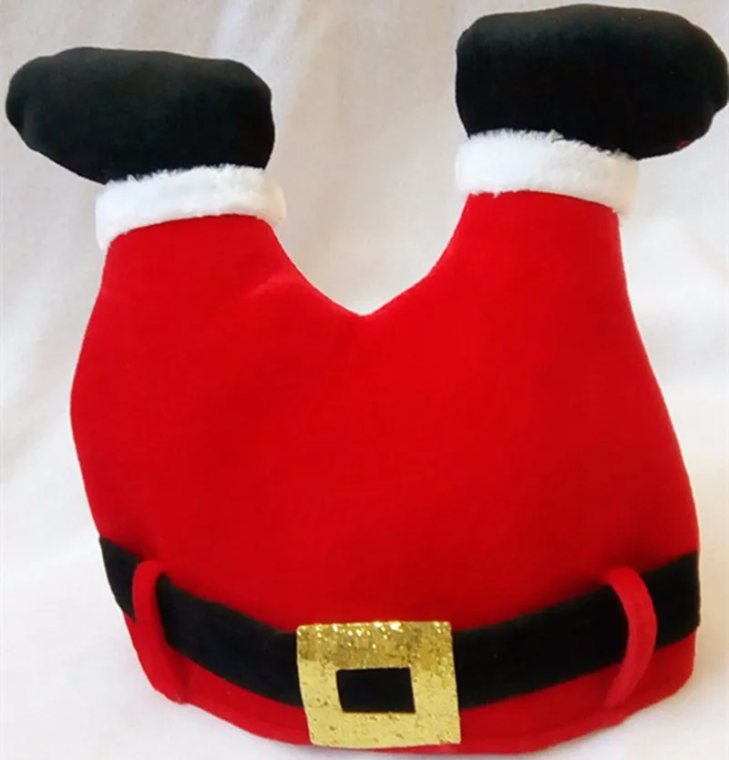 Красный Творческие штаны Рождественские украшения Шапки рождественские украшения для взрослых обычные санта шапки, детские головные уборы для вечерние подарки