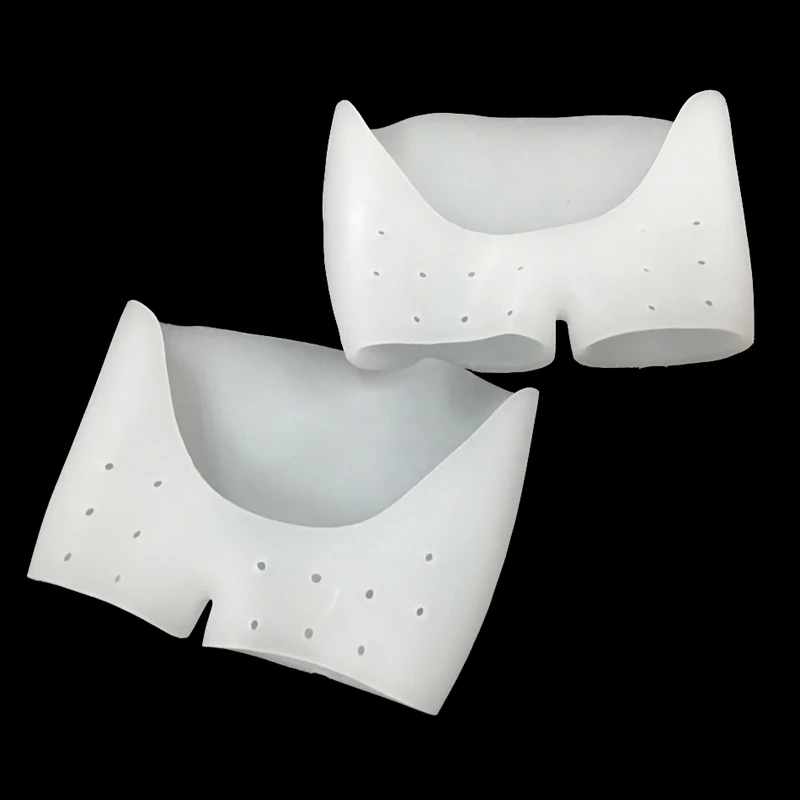 1pair Silicone Foot Toe Separator Valgus Corrector Braces Orthopedic Bunion Correction Pedicure Socks Pain Relief Toe Pads
