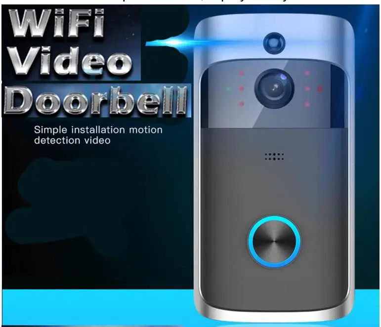 Wifi дверной Звонок камера Смарт Wi-Fi видеодомофон дверной звонок видео Звонок для квартиры ИК сигнализация беспроводной цветной объектив камера безопасности - Цвет: Многоцветный