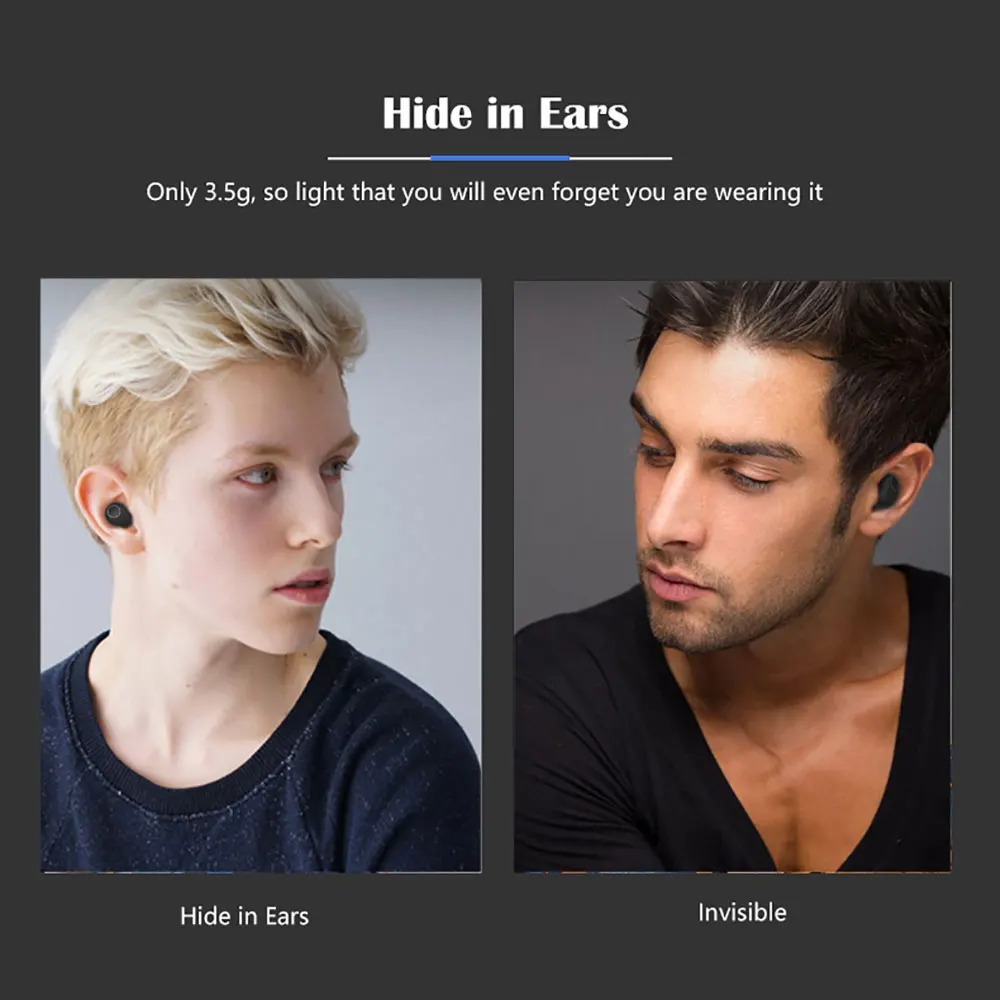 KISSCASE TWS беспроводные Bluetooth наушники стерео гарнитура с микрофоном зарядная