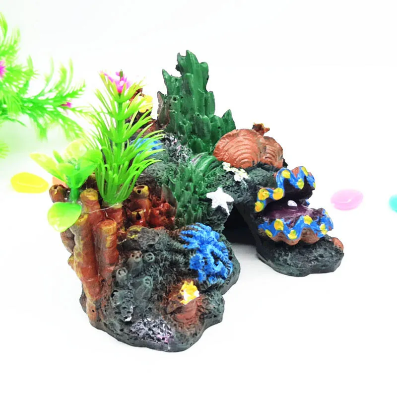 Landscaping Fish Tank Decoration Artificial Mountain Coral Cave