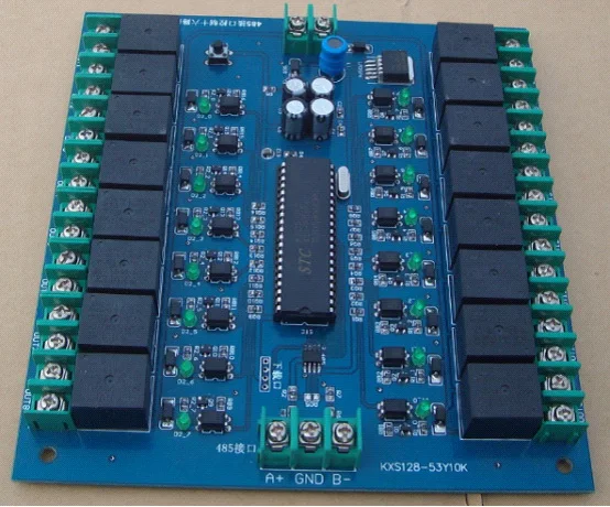 Шестнадцать выход STC12C0S2 один чип микрокомпьютер программируемый реле промышленного управления RS485 связь управления d