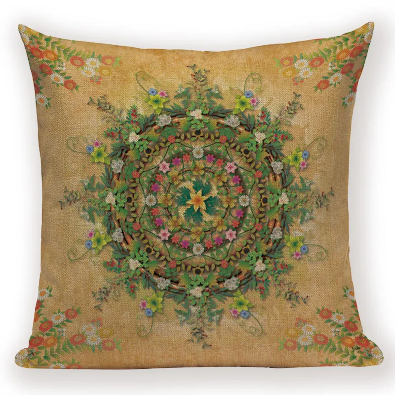 Boho наволочка Мандала декоративные наволочки для подушек размером 45*45 см и изображениями красочного цветка домашняя Подушка Чехол диван автомобиля кровать стул Декор Cojins - Цвет: L584-12
