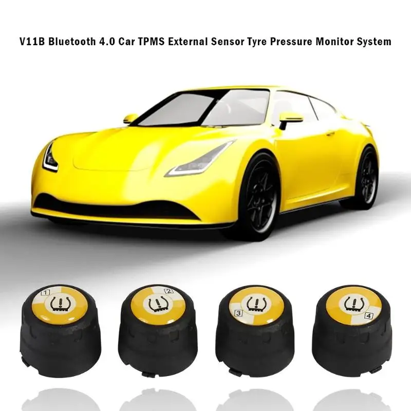 V11B Bluetooth 4,0 Автомобильный TPMS внешний датчик контроля давления в шинах отличная система из АБС-пластика Рабочая частота 2,4 GH