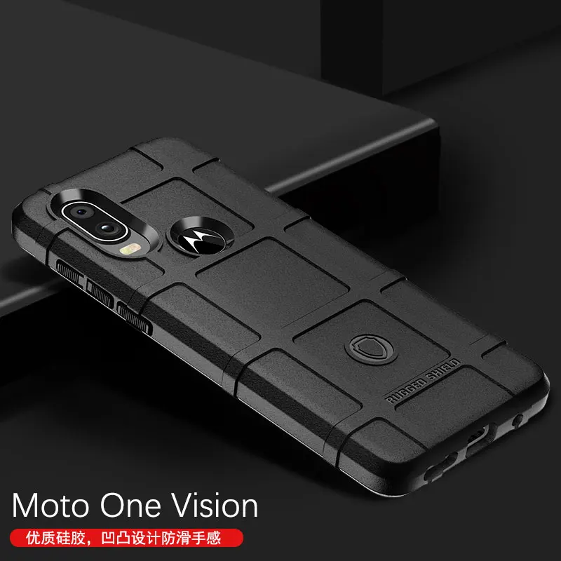 

Rugged Shield Airbags Case for Motorola One Vision XT-1970 Case Matte Soft Silicon TPU Back Cover for Motorola One Vision Case