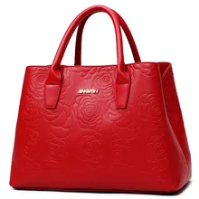 2017 NOUVEAU Sac de Messager Concepteur Sacs À Main Bandoulière Sac En Relief Floral Mode Femmes Sac Haute Qualité Célèbre Fourre-Tout Rouge K9015