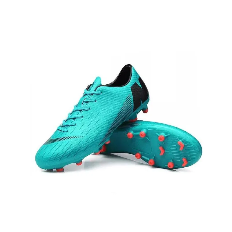 Мужской спортивный для футбола, обувь для улицы, футбольные бутсы с длинными шипами и дерном, тренировочные футбольные кроссовки для женщин и детей, Zapatos de Futbol - Цвет: longgreen