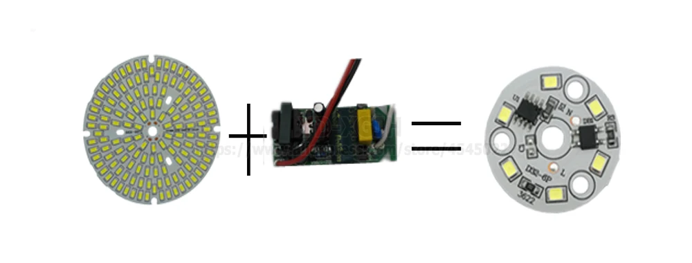 10 шт. 220 В без водителя 3W5W7W9W18W светодиодный светильник Модифицированная плата подсветка 2835 лампа-патч Замена источника света