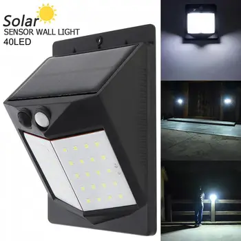 

40 LED 400LM Light-controlled Human Body Sensing Wall Light LED Solar Motion Sensor Light for Outdoor / Courtyard / Illuminating