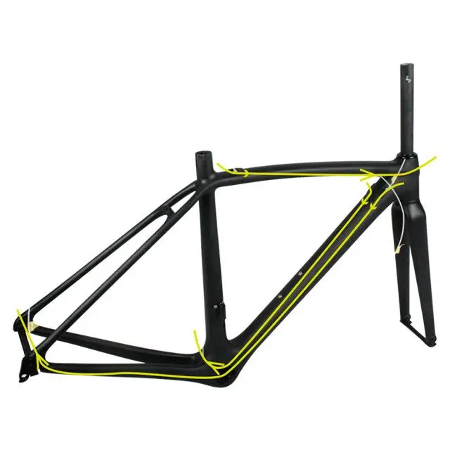 Top 2019 Ceccotti carbon road frame  DCRF11 weight 765g new color carbon road bicycle frame Frame Fork Seatpost Clamp Headset 29