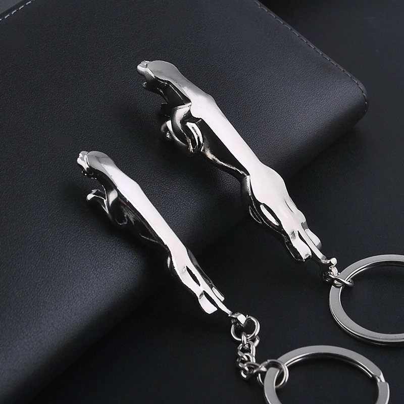 

Keychain Car Key Ring High-grade Simulation Leopard Horse Model Auto Key Chain Stainless Steel Keyring Car Styling Keyfob Parts