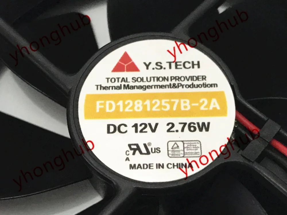Y.S TECH FD1281257B 2A AC/DC 12V 2 76 W Размеры: 90x90x25 мм провод Сервер вентилятор