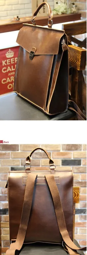 Японский рюкзак из натуральной кожи в консервативном стиле; дизайн в стиле ретро